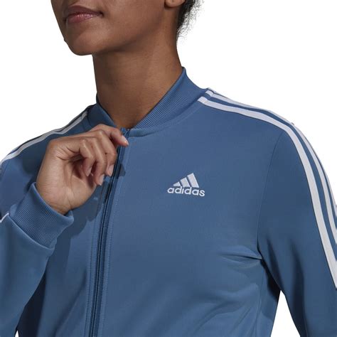 adidas | Back 2 Basics 3-Stripes Tracksuit Womens | Poly Tracksuits ...