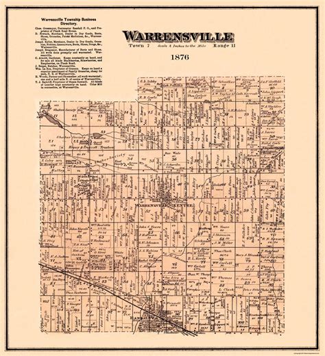 Historic City Map - Warrensville Ohio - Titus 1876 - Vintage Wall Art – Maps of the Past