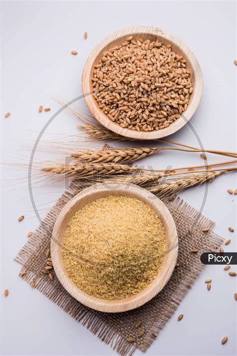 Image of Bulgur, Dalia Or Daliya Or Broken Wheat Is A Raw Cereal Food ...