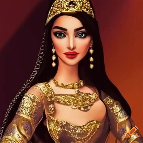 Glamorous arab princess on Craiyon