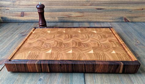 End Grain Cutting Board with Juice Groove Butcher Block | Etsy
