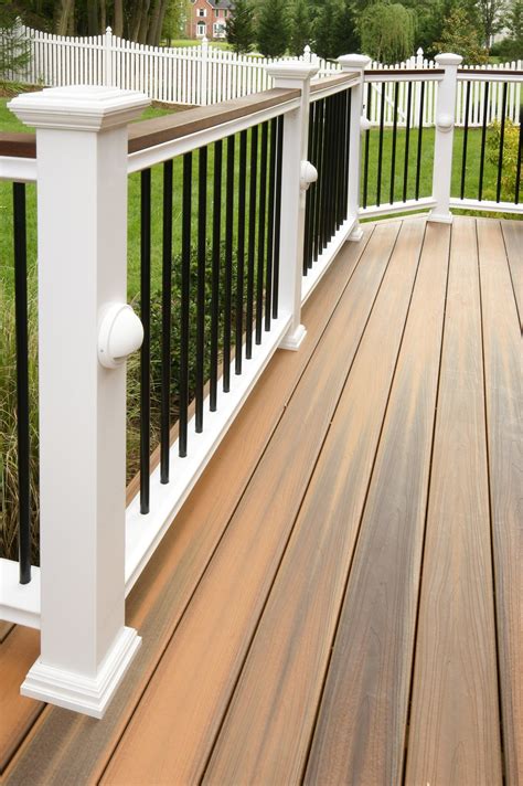 Deck Designs with Black and White Railings