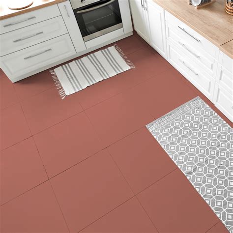 Rust-Oleum Washable Matt Floor Tile Paint - Salmon 750ml