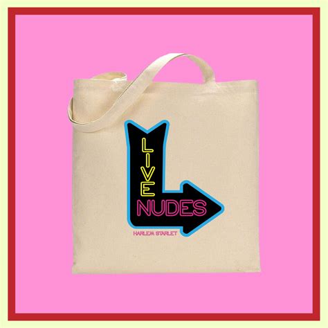 Tote Bag - Live Nudes in Black / Neon