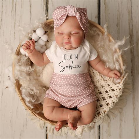 Newborn Girl Outfit Personalized Baby Girl Coming Home - Etsy | Baby ...