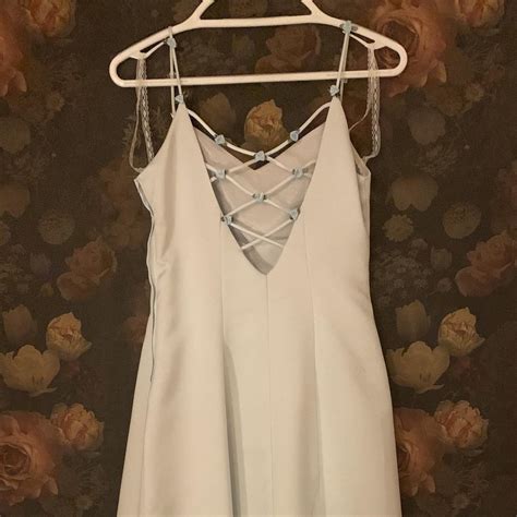 Handmade Light Blue floor length formal dress - Depop