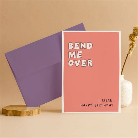 Bend Me Over Birthday Card | Funny Birthday Card for Boyfriend|humorous ...