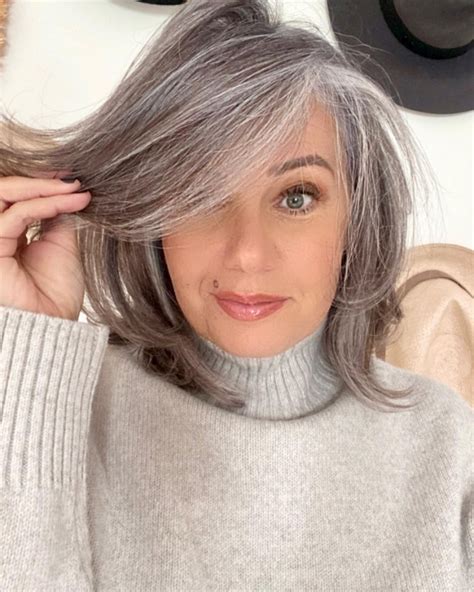 34 Blending gray hair ideas | blending gray hair, hair cuts, gray hair ...