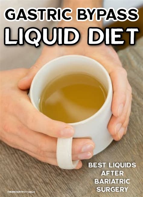 Liquid Only Diet After Gastric Bypass Surgery - The Instant Pot Table