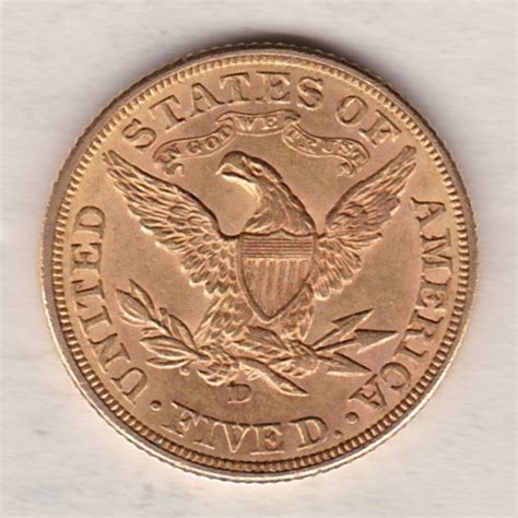 1907 D USA Five Dollars Gold Coin | Dorset Coin Company