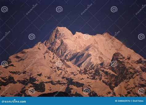 Indian Mountains Kanchenjunga Peak Sikkim India Stock Photo - Image of ...