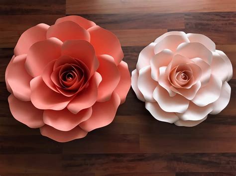 Paper Flowers SVG Extra Large Rose Paper Flower Template - Etsy
