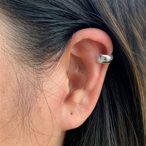 925 Sterling Silver Simple Ear Cuff Earrings Cartilage Helix - Etsy UK