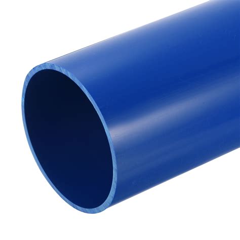 Uxcell Rigid Round Pipe 101.6mm(4 inch) ID 110mm OD 330mm Blue High ...