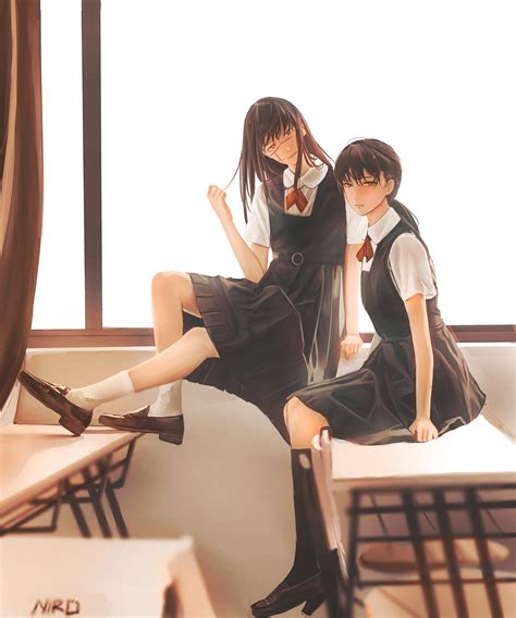 yoru and mitaka asa (chainsaw man) drawn by niroxin | Danbooru