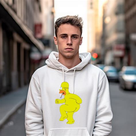 Homer Simpson Nude Funny Cartoon Shirt - Hersmiles