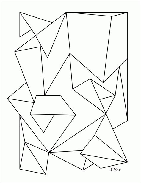 Free Simple Geometric Coloring Pages, Download Free Simple Geometric ...