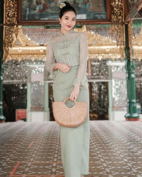Ashley Ko Koe | Myanmar dress design, National clothes, Traditional dresses