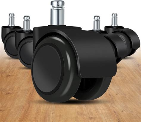 Office Chair Caster Wheels Replacement(Set of 5) for Hardwood Floors ...