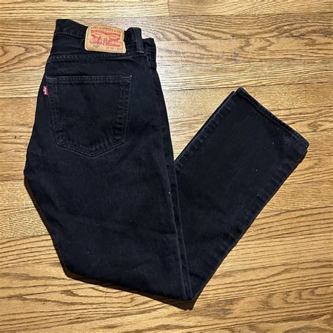 501 Vintage Black Levi’s denim jeans. Tagged 33X32... - Depop