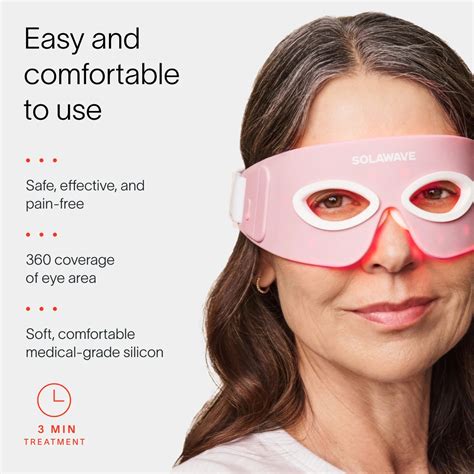 FDA Cleared Red Light Therapy Eye Mask with Infrared | Solawave Pro