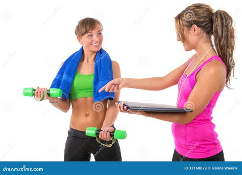 Training by Female Personal Trainer Stock Image - Image of adult ...