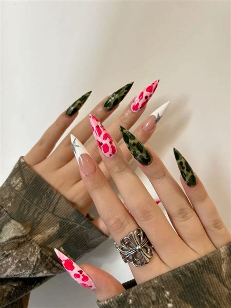 Camouflage Nails | Camouflage nails, Camo nails, Pink camo nails