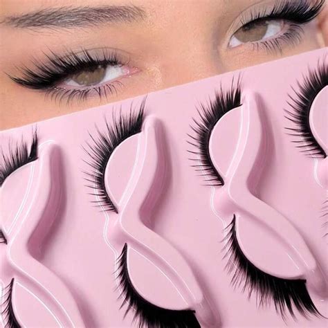 NEW 5 Pairs Fox Cat Eye Lashes Winged False Eyelashes With Effect ...