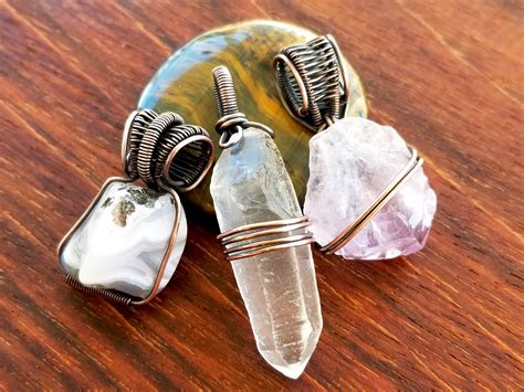 Wire Wrap Stone Tutorial | Beginner Copper Jewelry (PDF Pattern) - Etsy