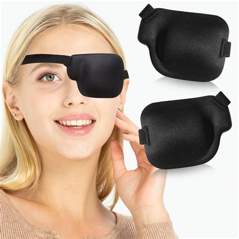 Amazon.com: RIKEYO 2Pcs 3D Eye Patches for Adults, Adjustable Medical ...