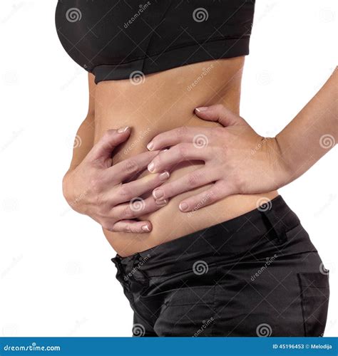 Pain in the Right Side of the Body. Stock Image - Image of pink, convulsion: 45196453