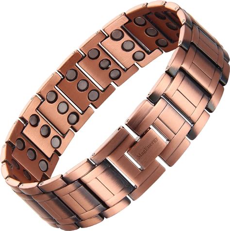 Amazon.com: THE NORTH RING® 99.9% Pure Copper Magnetic Bracelet - 3000 Gauss Magnetic Copper ...