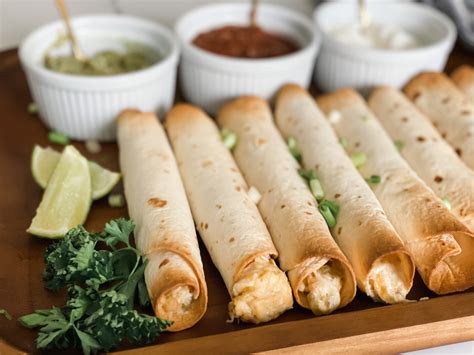 Easy Creamy Chicken Flautas (Baked or Air Fried) - Pound Dropper