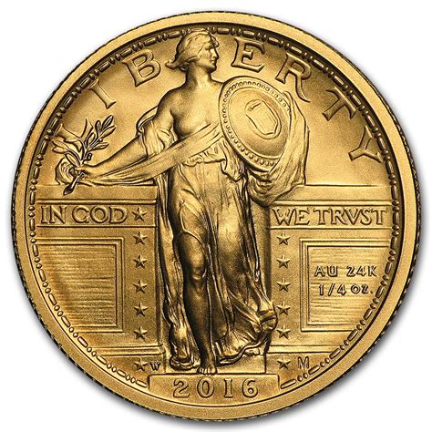 2016-W 1/4 oz Gold Standing Liberty Quarter Centennial (w/OGP ...