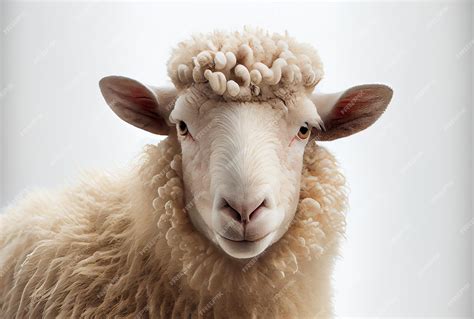 Premium Photo | Sheep white portrait generative ai