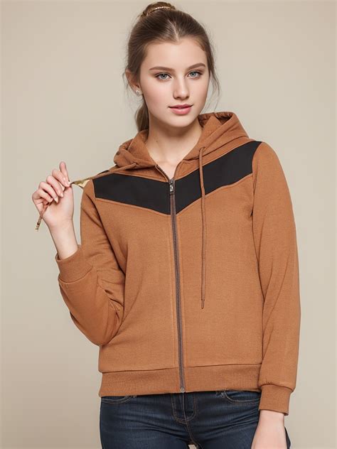 Buy RARE Colourblocked Hooded Fleece Sweatshirt - Sweatshirts for Women ...