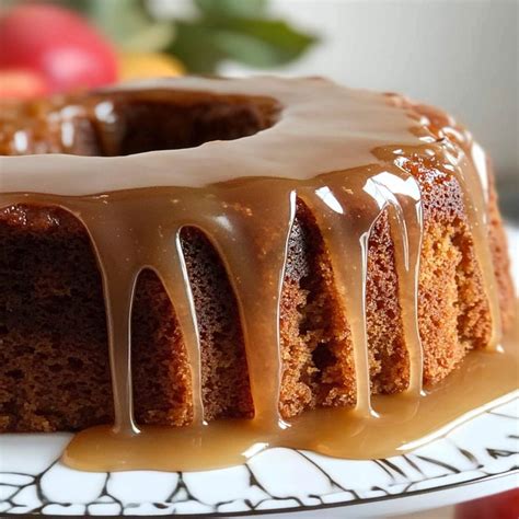 Apple Cake with Brown Sugar Glaze