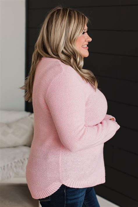 Runway Beauty Knit Sweater- Baby Pink – The Pulse Boutique