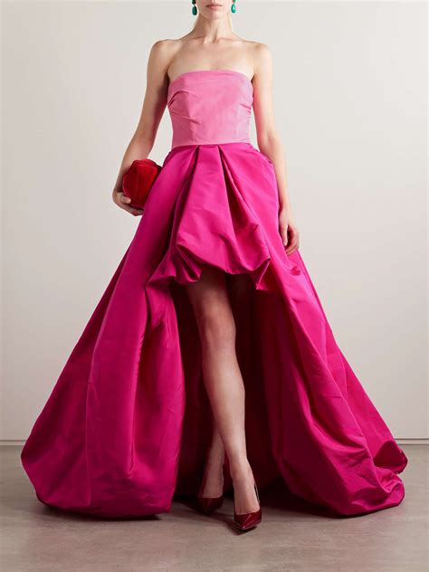 CAROLINA HERRERA Strapless two-tone silk-faille gown | NET-A-PORTER