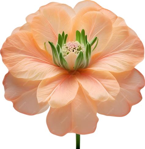Premium PSD | Peach color flower closeup glowing translucent peach ...