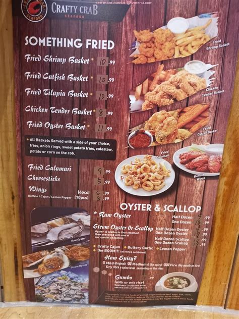 Menu at Crafty Crab restaurant, Towson