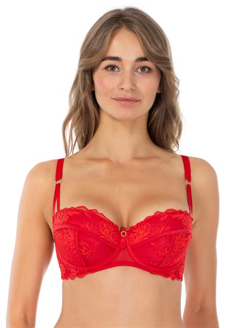 Flame Padded Balconette Bra (cup C-D-E) - Zeta Curves
