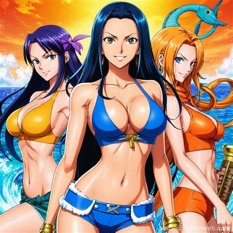 One-piece Characters - Nico Robin, Nami, Boa Hancock | Stable Diffusion ...