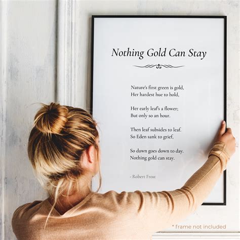 Nothing Gold Can Stay by Robert Frost Poem Print - Poetry Print Gift ...