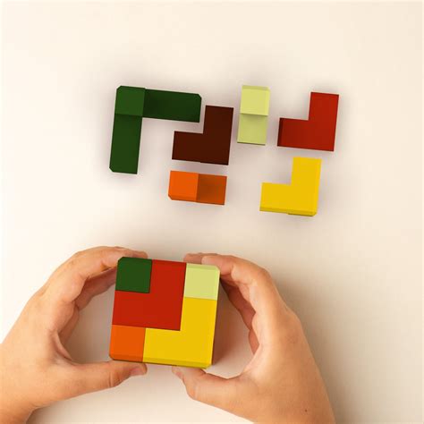 Geometric 3D Puzzle, 3D Puzzle Cube Game, 6 Pcs. Puzzle, for Game ...