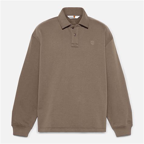 Polo Sweatshirt for Men in Brown