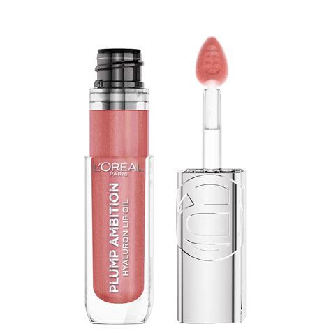 Amazon.com : L'Oreal Paris Plump Ambition Hyaluron Lip Oil, 24 HR Lip Gloss with Hyaluronic Acid ...