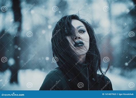 Asian gothic goth girl stock image. Image of mysterious - 141407963