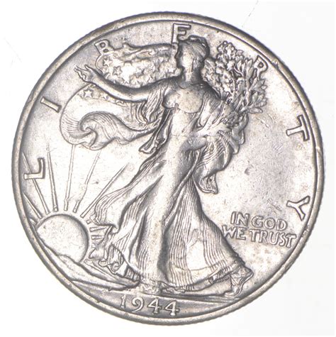 XF+ 1944-S Walking Liberty 90% Silver US Half Dollar - NICE COIN ...