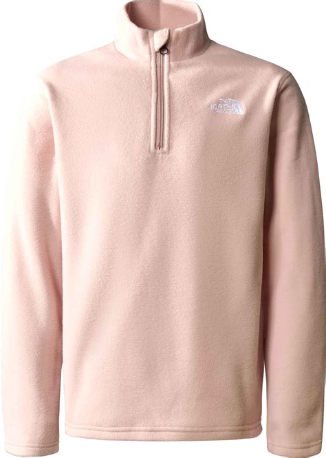 The North Face Teen Glacier Fleece 1/4 Zip Pink Moss Kid's fleeces/down ...